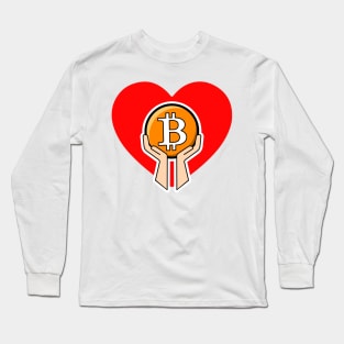 love holding bitcoin, new era digital decentralization money Long Sleeve T-Shirt